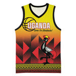 Afro Basketball Custom Uganda Basketball Jersey Come On Silverbacks African Pattern LT14