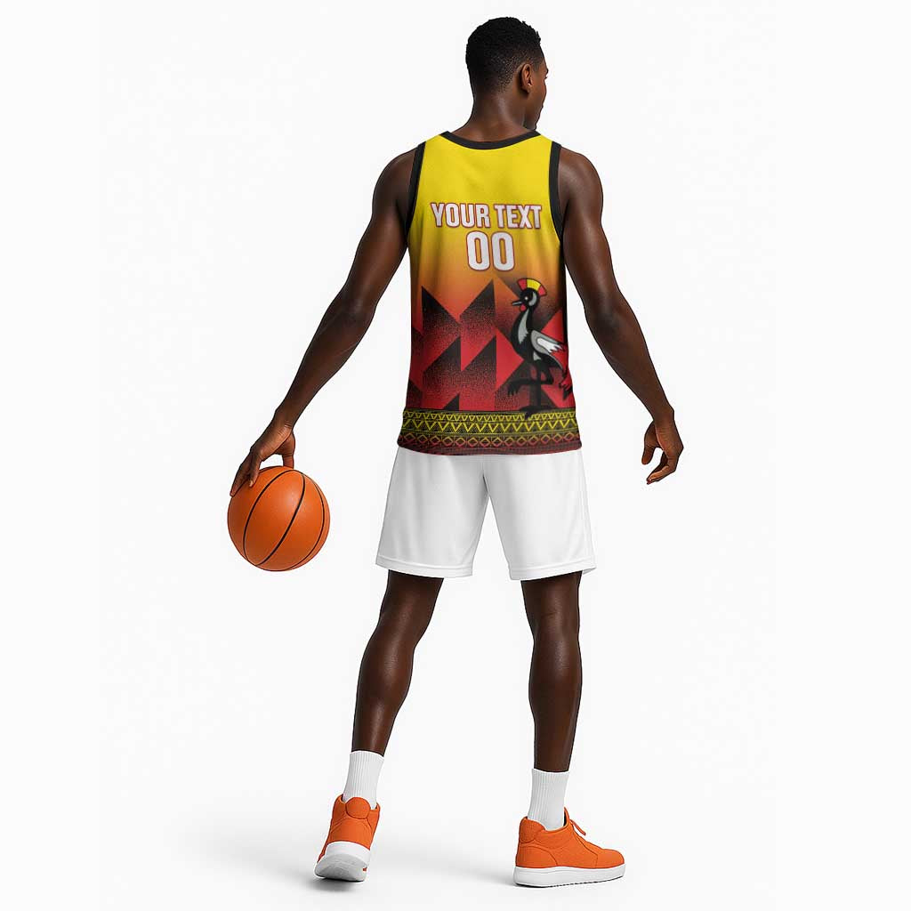Afro Basketball Custom Uganda Basketball Jersey Come On Silverbacks African Pattern LT14