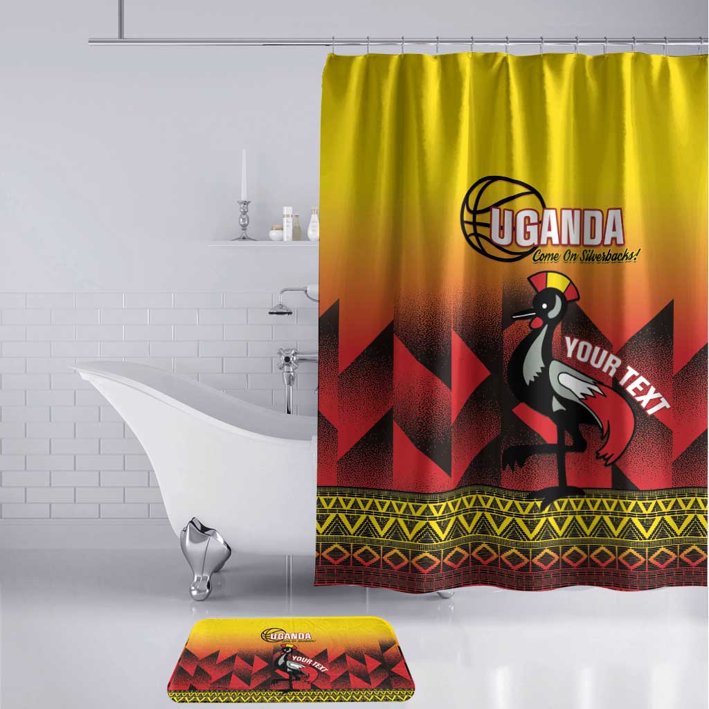 Uganda Basketball Custom Bathroom Set Come On Silverbacks African Pattern