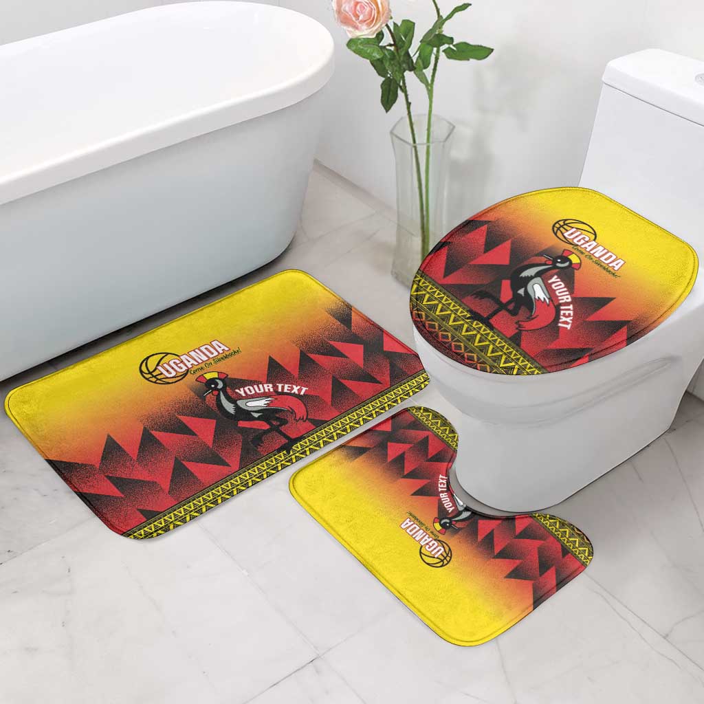 Uganda Basketball Custom Bathroom Set Come On Silverbacks African Pattern