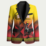 Uganda Basketball Custom Blazer Come On Silverbacks African Pattern