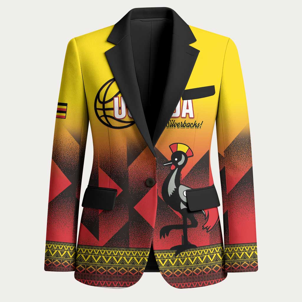 Uganda Basketball Custom Blazer Come On Silverbacks African Pattern