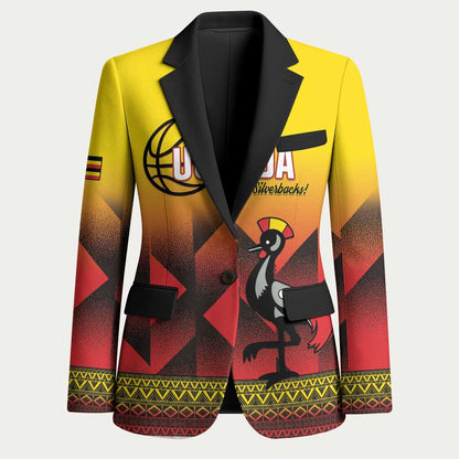 Uganda Basketball Custom Blazer Come On Silverbacks African Pattern