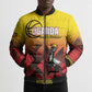 Uganda Basketball Custom Bomber Puffer Jacket Come On Silverbacks African Pattern