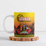 Uganda Basketball Custom Ceramic Mug Come On Silverbacks African Pattern