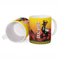 Uganda Basketball Custom Ceramic Mug Come On Silverbacks African Pattern