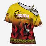 Uganda Basketball Custom Cross Shoulder Shirt Come On Silverbacks African Pattern