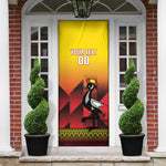 Uganda Basketball Custom Door Cover Come On Silverbacks African Pattern