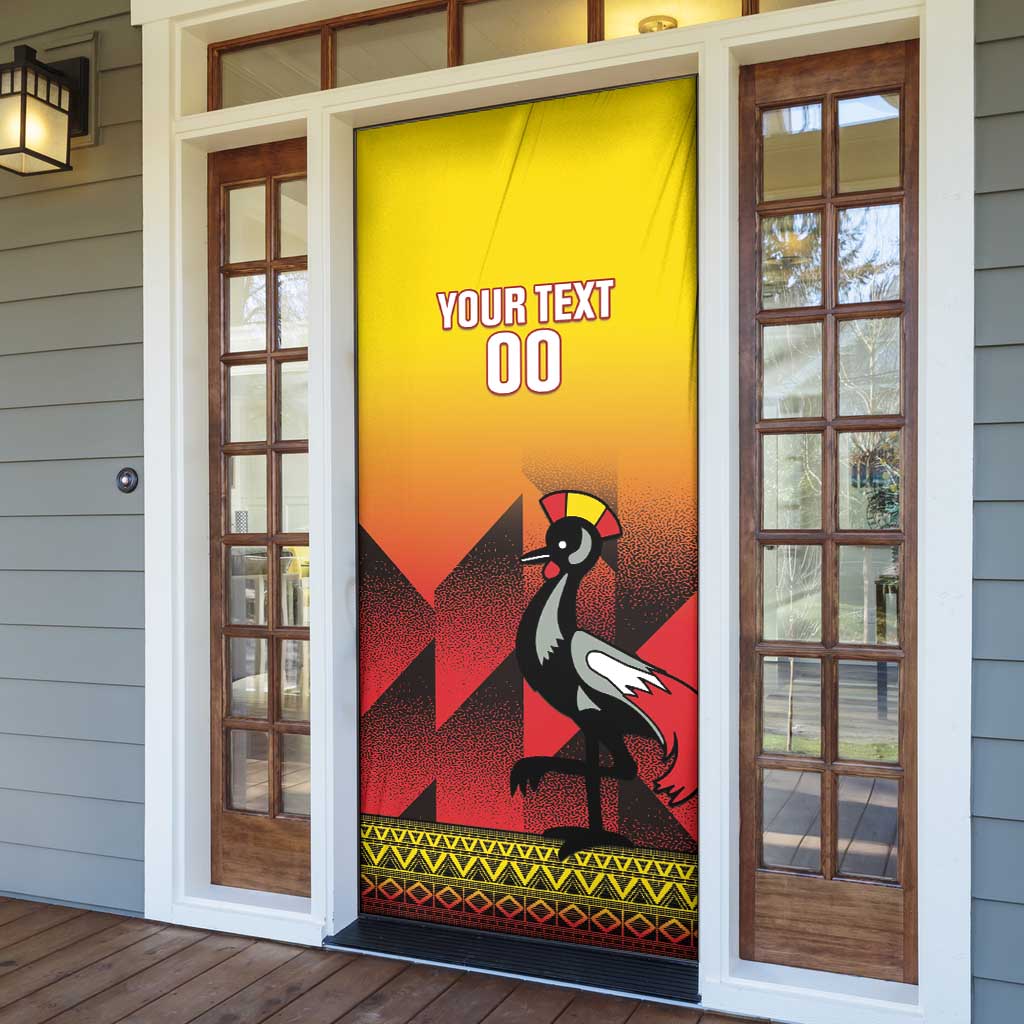 Uganda Basketball Custom Door Cover Come On Silverbacks African Pattern