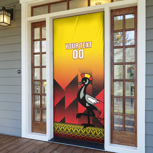 Uganda Basketball Custom Door Cover Come On Silverbacks African Pattern