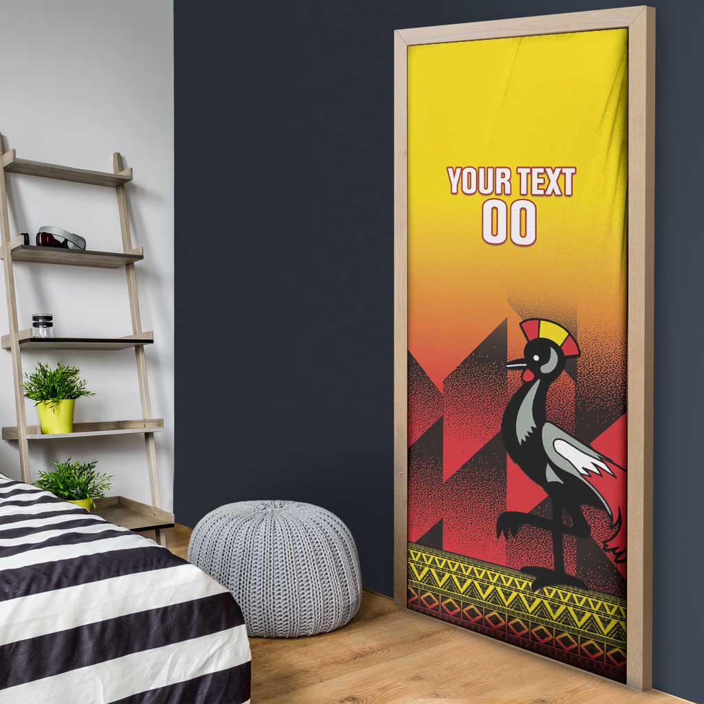 Uganda Basketball Custom Door Cover Come On Silverbacks African Pattern