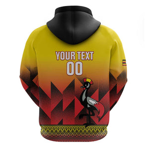 Afro Basketball Custom Uganda Hoodie Come On Silverbacks African Pattern - African Pride
