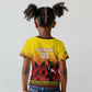 Afro Basketball Custom Uganda Kid T shirt Come On Silverbacks African Pattern - African Pride