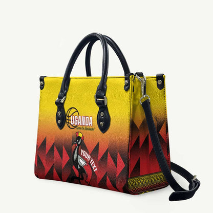 Uganda Basketball Custom Leather Bag Come On Silverbacks African Pattern