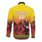 Afro Basketball Custom Uganda Long Sleeve Button Shirt Come On Silverbacks African Pattern - African Pride