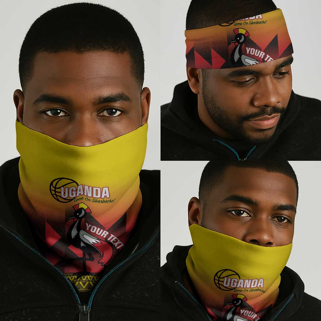 Afro Basketball Custom Uganda Neck Gaiter Come On Silverbacks African Pattern LT14