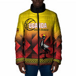 Uganda Basketball Custom Padded Jacket Come On Silverbacks African Pattern
