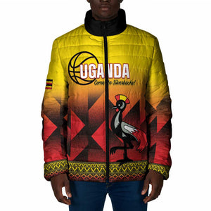 Uganda Basketball Custom Padded Jacket Come On Silverbacks African Pattern