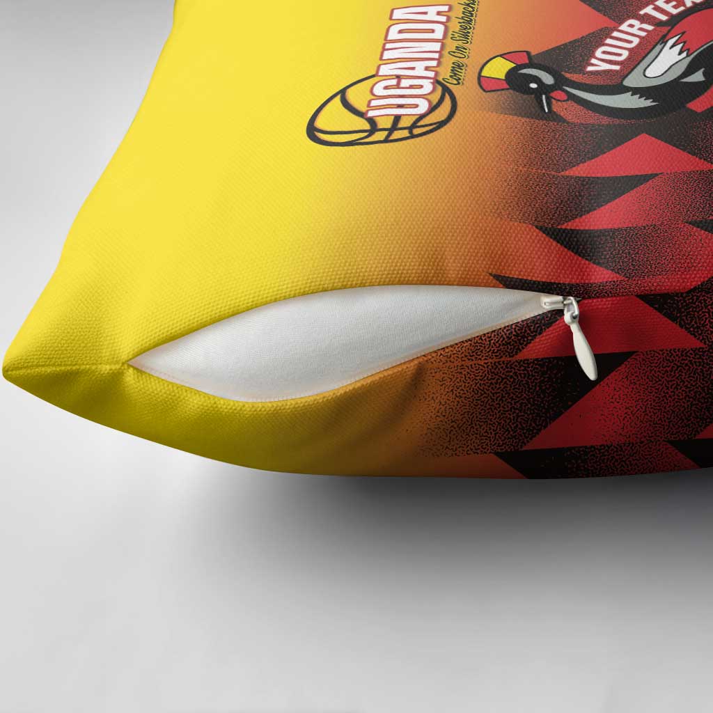 Uganda Basketball Custom Pillow Cover Come On Silverbacks African Pattern
