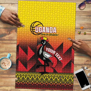 Uganda Basketball Custom Puzzle Come On Silverbacks African Pattern