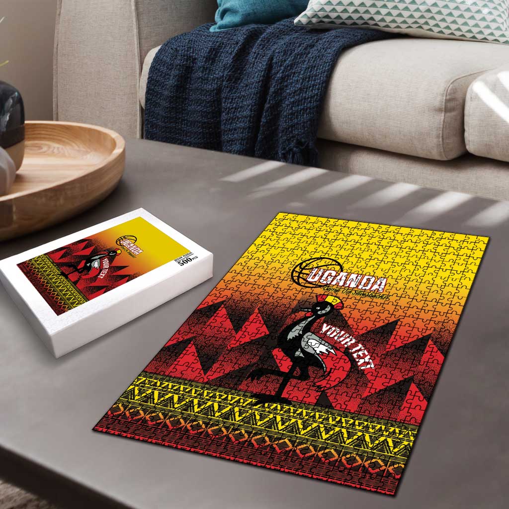 Uganda Basketball Custom Puzzle Come On Silverbacks African Pattern