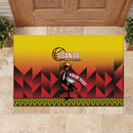 Afro Basketball Custom Uganda Rubber Doormat Come On Silverbacks African Pattern - African Pride