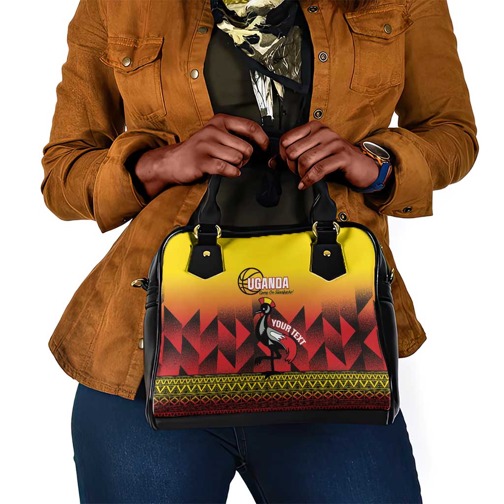 Afro Basketball Custom Uganda Shoulder Handbag Come On Silverbacks African Pattern - African Pride