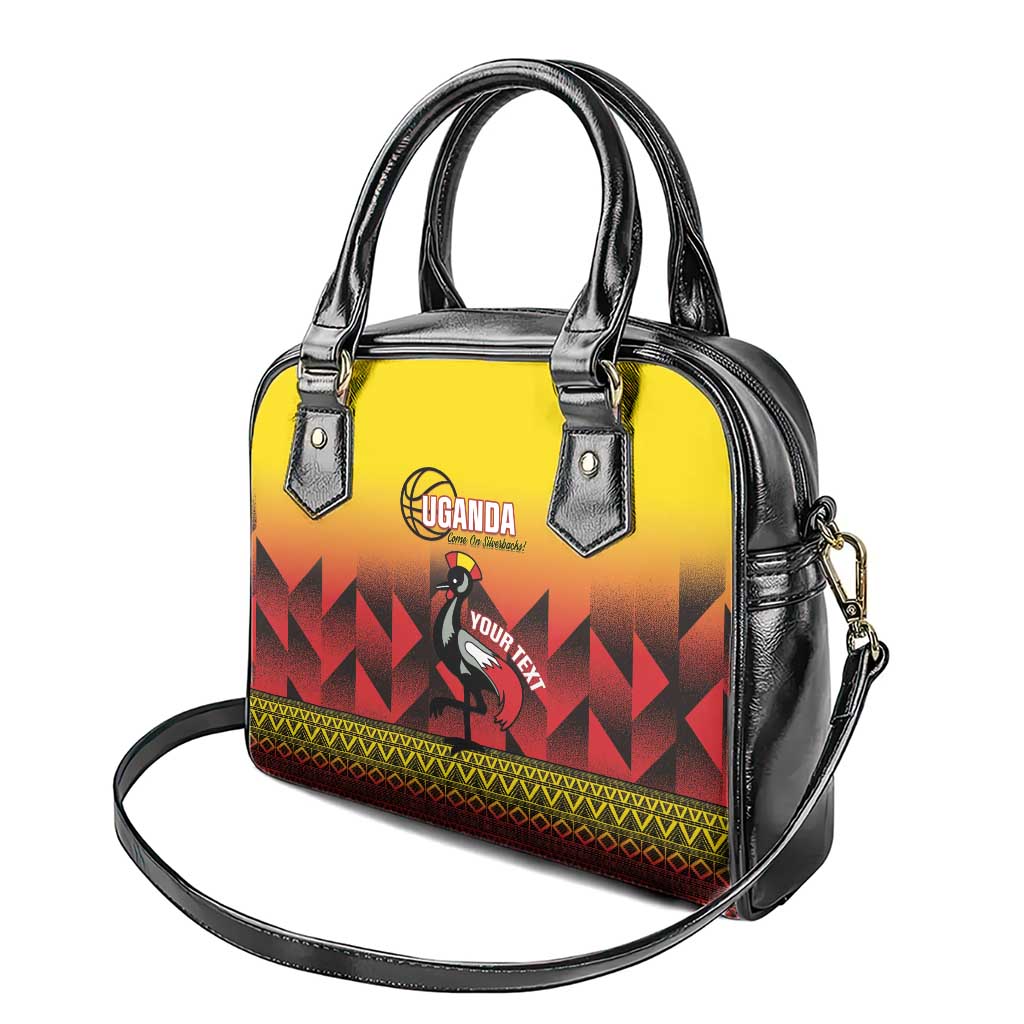 Afro Basketball Custom Uganda Shoulder Handbag Come On Silverbacks African Pattern - African Pride