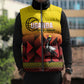 Uganda Basketball Custom Sleeveless Puffer Jacket Come On Silverbacks African Pattern