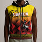 Afro Basketball Custom Uganda Sleeveless Zip Hoodie Come On Silverbacks African Pattern - African Pride