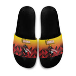 Uganda Basketball Custom Slide Sandals Come On Silverbacks African Pattern