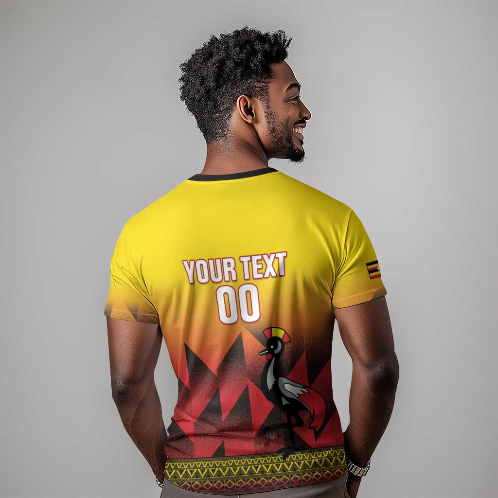 Afro Basketball Custom Uganda T shirt Come On Silverbacks African Pattern - African Pride