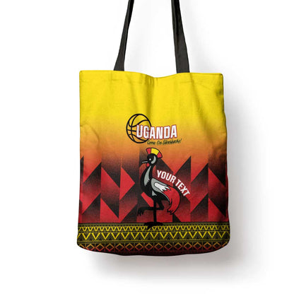 Uganda Basketball Custom Tote Bag Come On Silverbacks African Pattern
