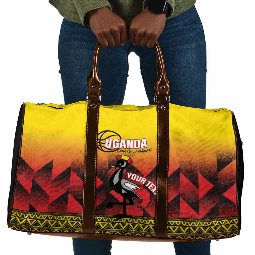 Uganda Basketball Custom Travel Bag Come On Silverbacks African Pattern
