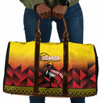 Uganda Basketball Custom Travel Bag Come On Silverbacks African Pattern