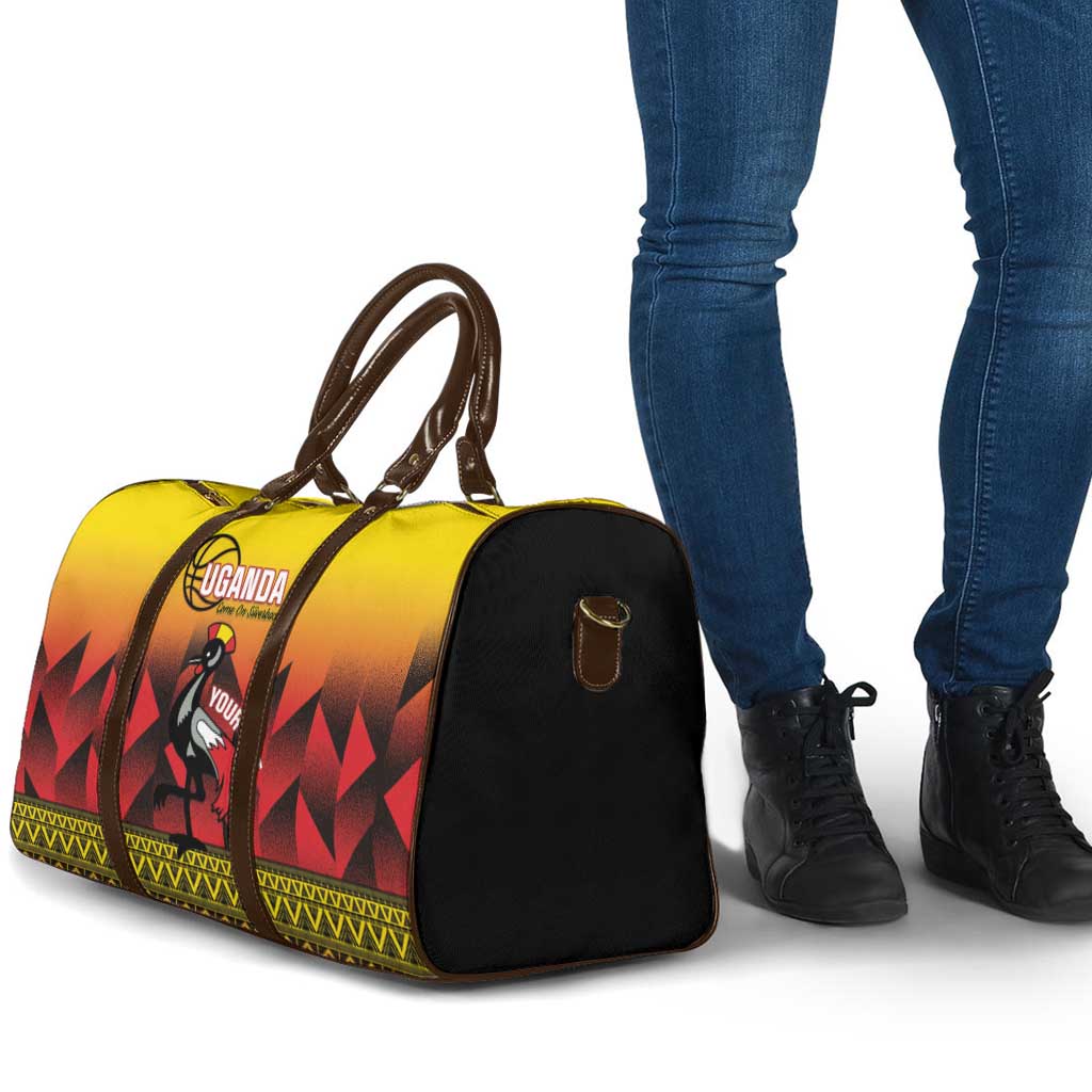 Uganda Basketball Custom Travel Bag Come On Silverbacks African Pattern