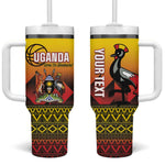 Afro Basketball Custom Uganda Tumbler With Handle Come On Silverbacks African Pattern - African Pride