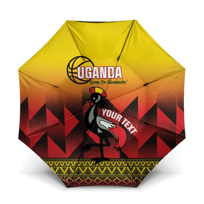 Uganda Basketball Custom Umbrella Come On Silverbacks African Pattern