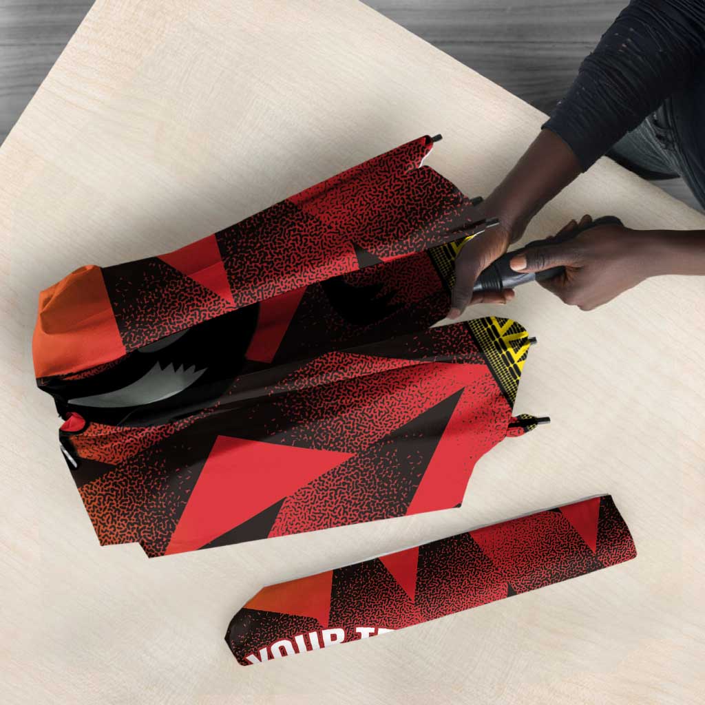 Uganda Basketball Custom Umbrella Come On Silverbacks African Pattern