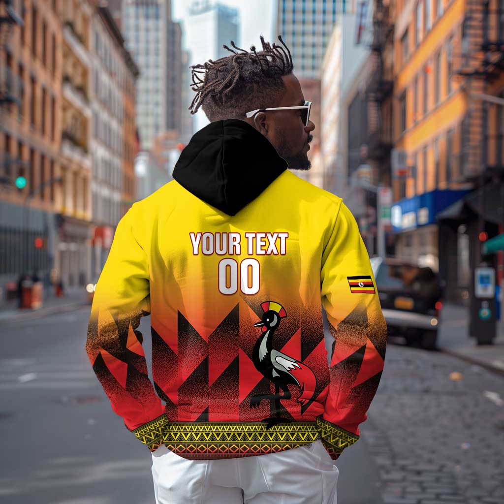 Afro Basketball Custom Uganda Zip Hoodie Come On Silverbacks African Pattern - African Pride