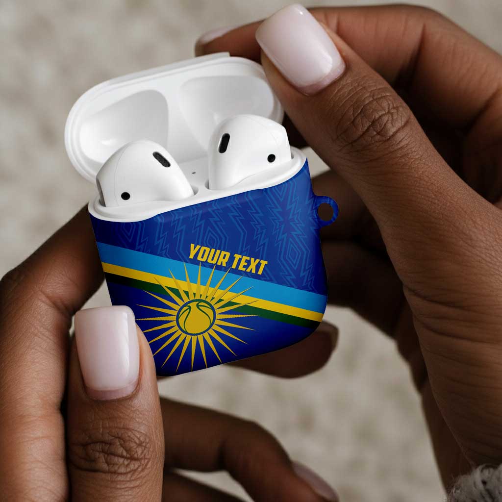 Rwanda Basketball Custom AirPods Case Go Champions Imigongo Folk Pattern