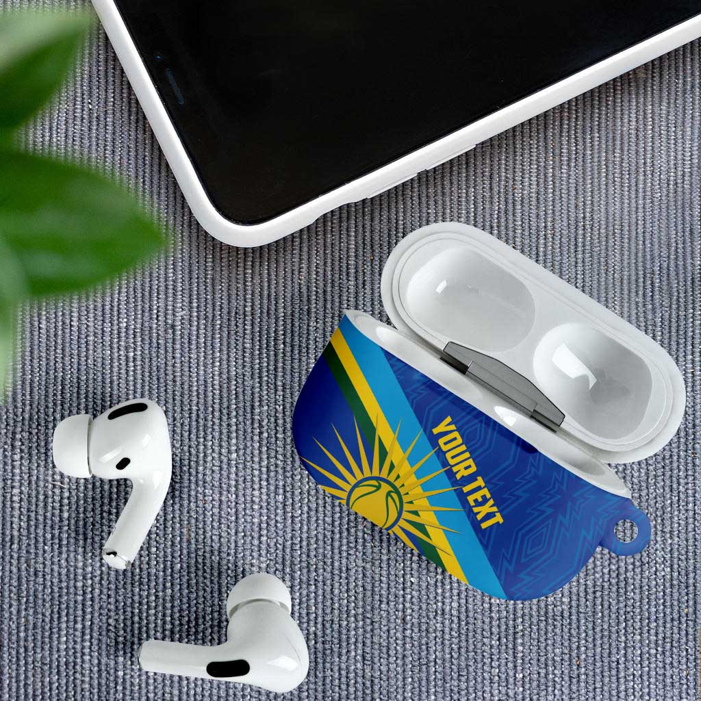 Rwanda Basketball Custom AirPods Case Go Champions Imigongo Folk Pattern
