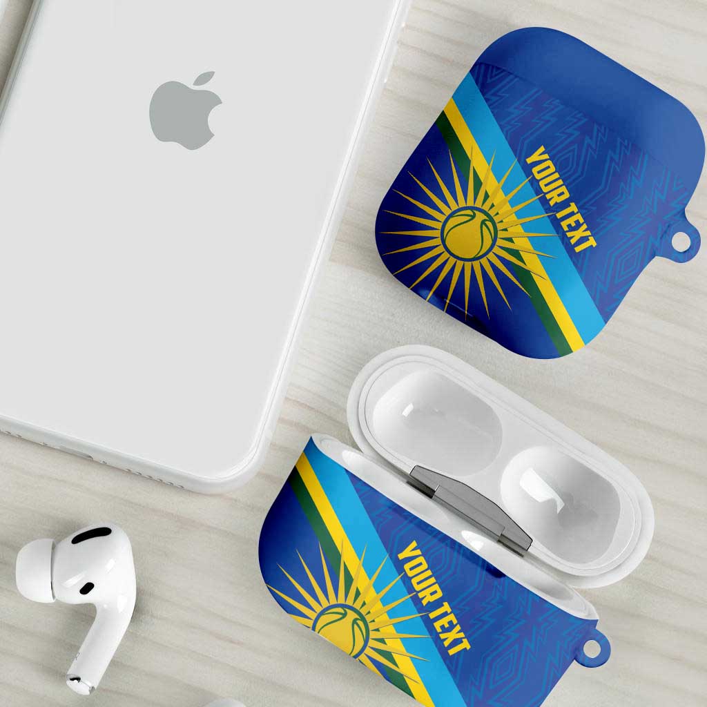 Rwanda Basketball Custom AirPods Case Go Champions Imigongo Folk Pattern