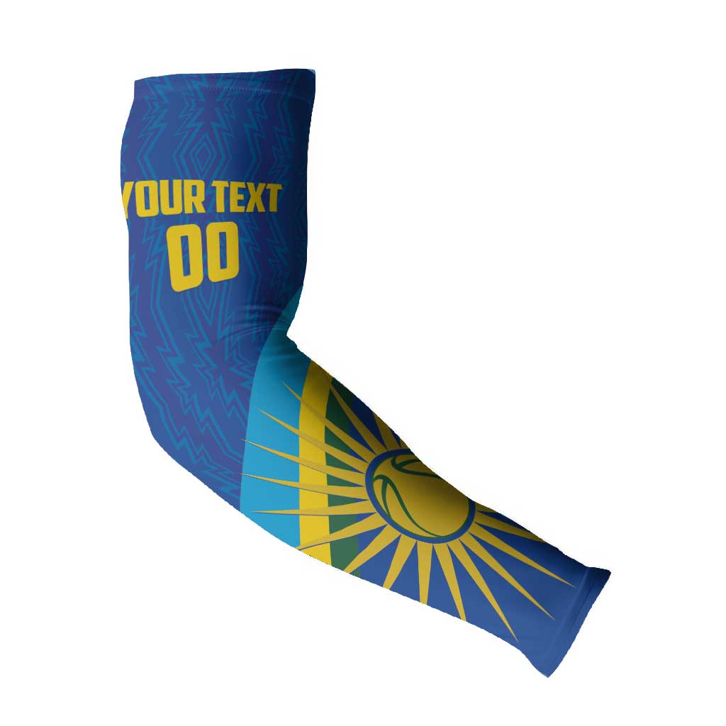 Rwanda Basketball Custom Arm Sleeves Go Champions Imigongo Folk Pattern