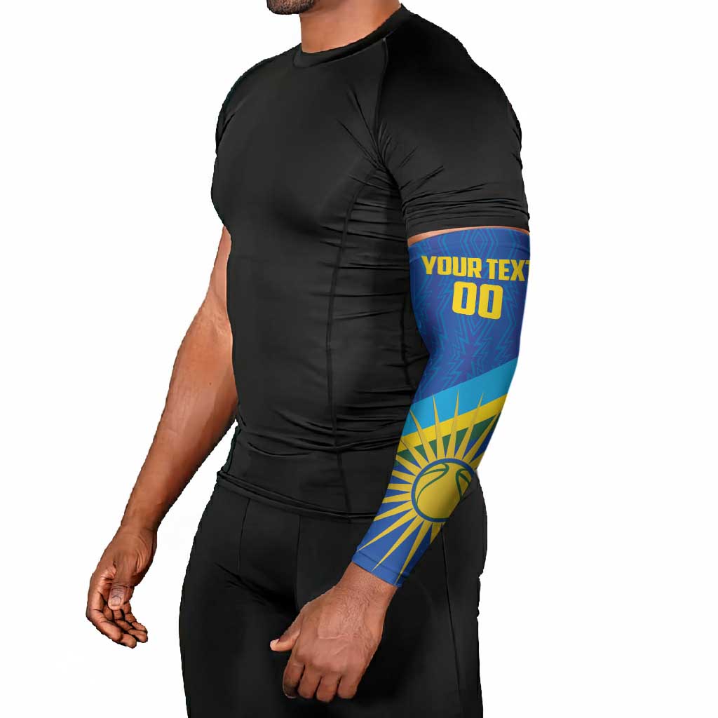 Rwanda Basketball Custom Arm Sleeves Go Champions Imigongo Folk Pattern