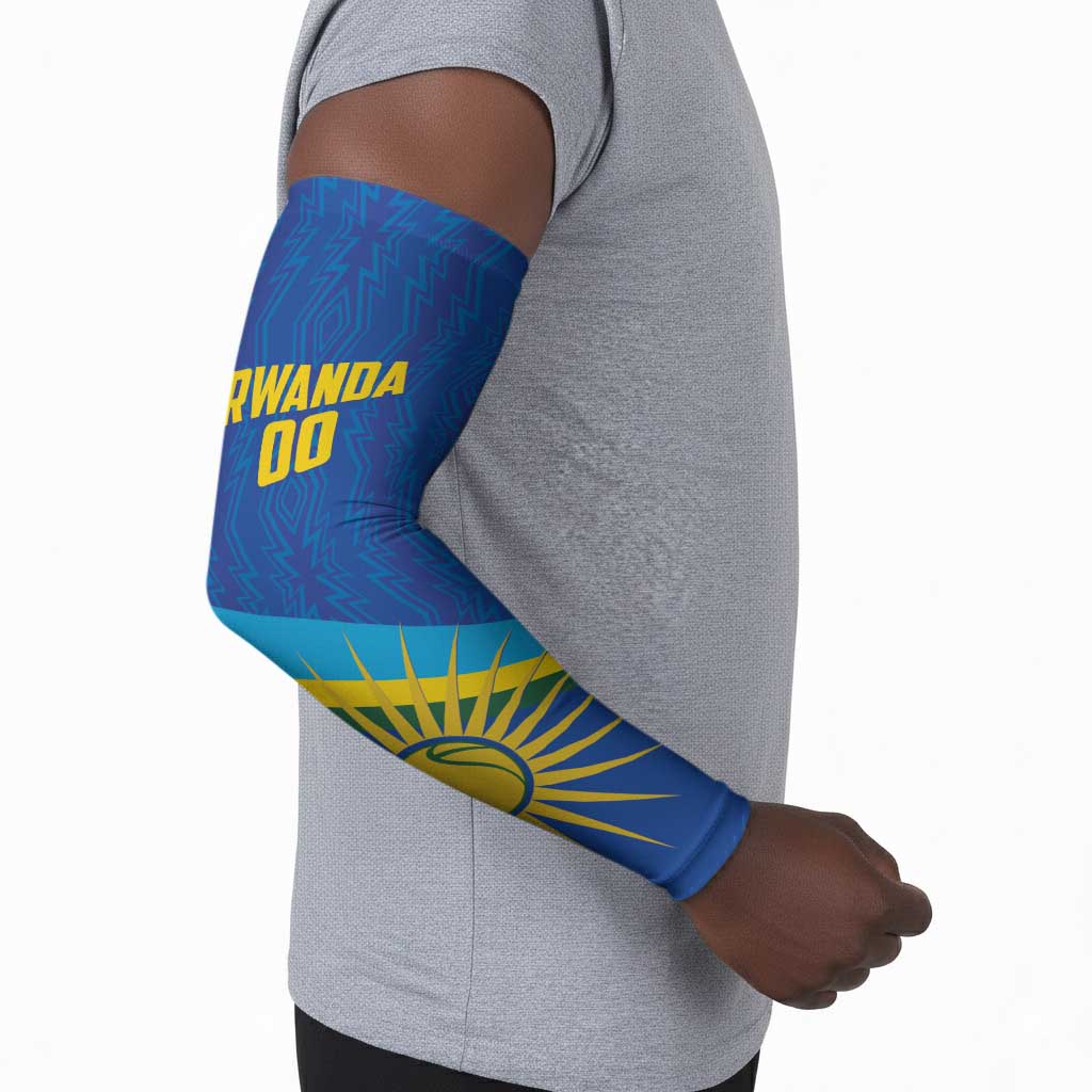 Rwanda Basketball Custom Arm Sleeves Go Champions Imigongo Folk Pattern