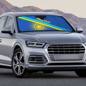 Rwanda Basketball Custom Auto Sun Shade Go Champions Imigongo Folk Pattern