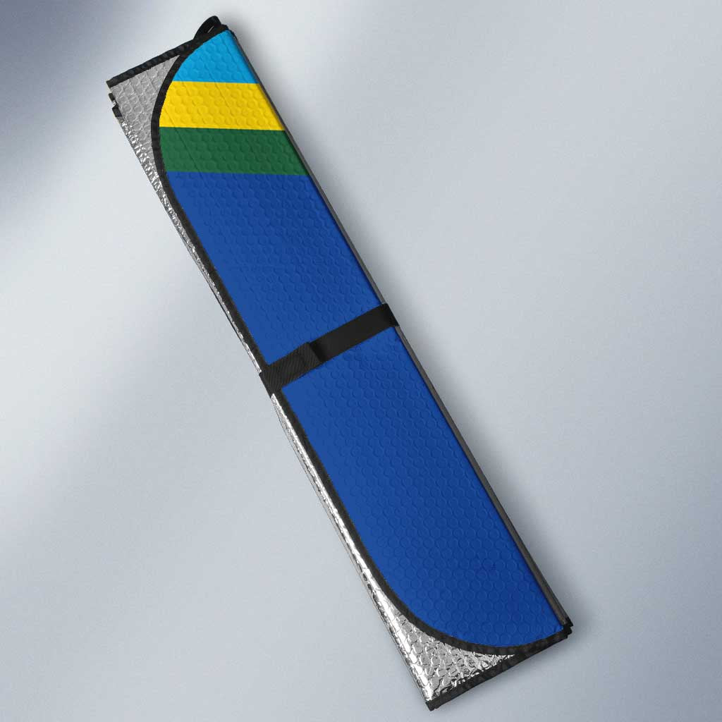 Rwanda Basketball Custom Auto Sun Shade Go Champions Imigongo Folk Pattern