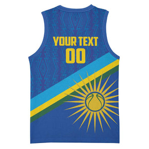 Afro Basketball Custom Rwanda Basketball Jersey Go Champions Imigongo Folk Pattern LT14