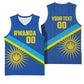 Afro Basketball Custom Rwanda Basketball Jersey Go Champions Imigongo Folk Pattern LT14